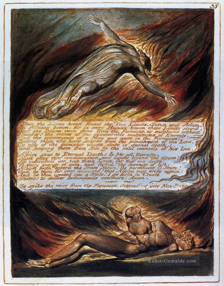 Der Abstieg Christi Romantik romantischen Alter William Blake Ölgemälde